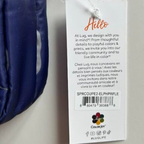 Lug Super Coupe 2 Convertible Crossbody Bag Elephant Purple - Picture 11 of 11